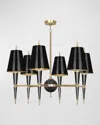 Jonathan Adler Versailles 37" 6-light Chandelier In Black