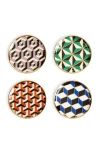 Jonathan Adler Versailles Coaster Set In Multi