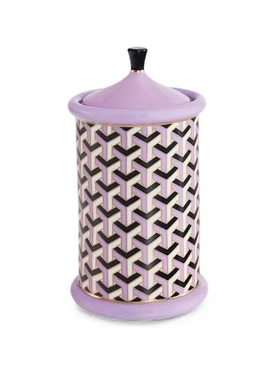 Jonathan Adler Versailles Geometric-print Canister In Multi