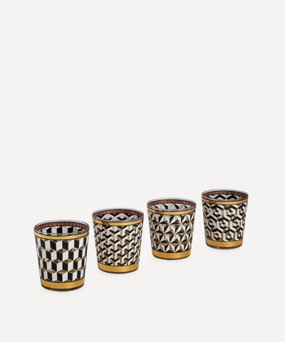 Jonathan Adler Versailles Glasses Set Of Four In Multi