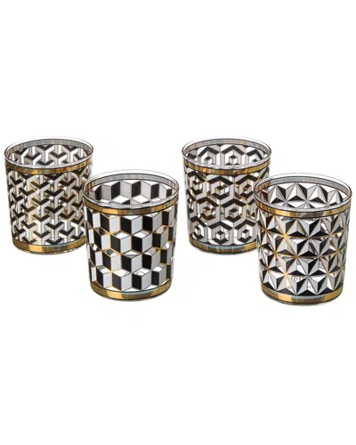 Jonathan Adler Versailles Glassware Set In Black