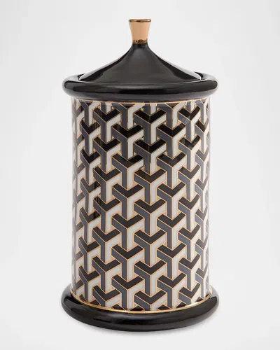 Jonathan Adler Versailles Medium Canister In Black
