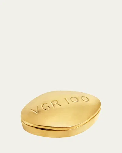 Jonathan Adler Viagra Brass Pill Box In Gold