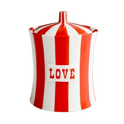 Jonathan Adler Vice Canister - Love In Red,white