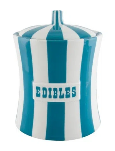 Pre-owned Jonathan Adler Vice Edibles Canister In Blue