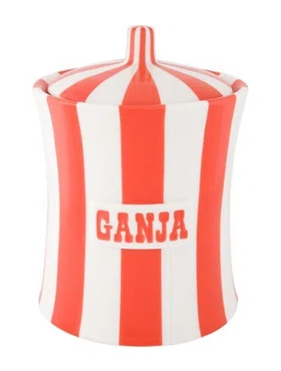 Pre-owned Jonathan Adler Vice Ganja Canister In Orange