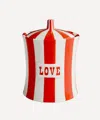 Jonathan Adler Vice Love Ceramic Container In Red