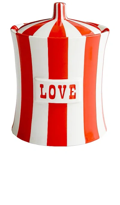 Jonathan Adler Vice Love Canister In 红色&白色