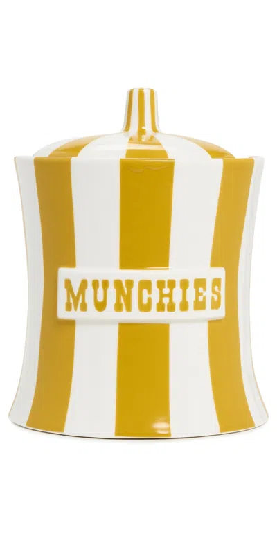 Jonathan Adler Vice Munchies Canister Yellow/white