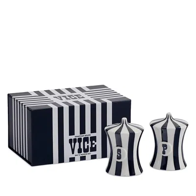 Jonathan Adler Vice Salt & Pepper Shakers In Black