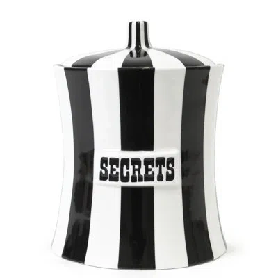 Jonathan Adler Vice Secrets Canister In Black,white
