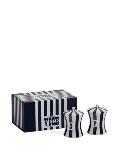 Jonathan Adler Vice Striped Salt And Pepper Set (set Of Two) In Multi