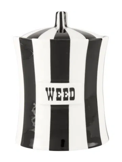 Pre-owned Jonathan Adler Vice Weed Canister In Black