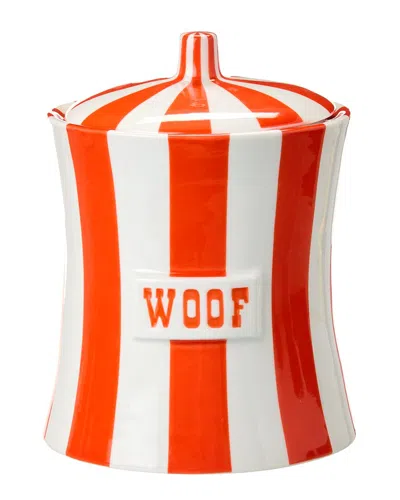 Jonathan Adler Vice Woof Canister In Orange