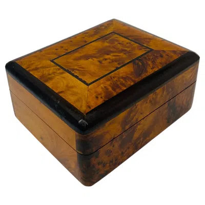 Pre-owned Jonathan Adler Vintage Organic Modern Rare Thuya Wood Trinket Box In Brown