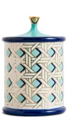 Jonathan Adler Gilded Wasp Candle In Blue