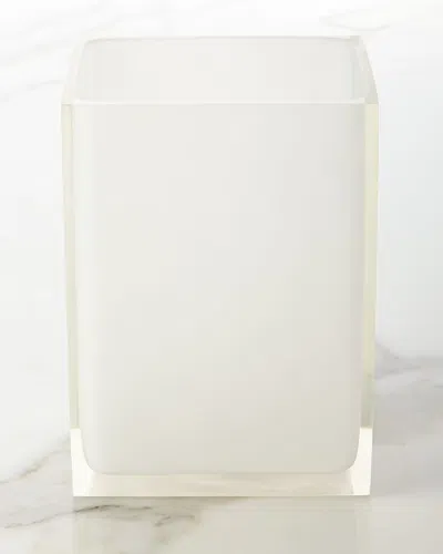 Jonathan Adler White Hollywood Trash Bin In Clear/ White