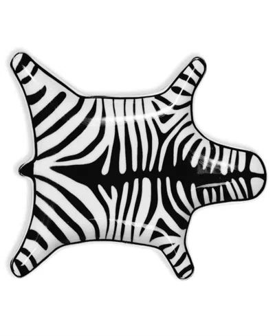 Jonathan Adler Zebra 6.2" Stacking Dish In Black