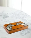 Jonathan Adler Zebra Backgammon Set In Orange