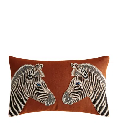 Jonathan Adler Zebra Beaded Cushion