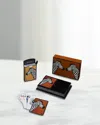 Jonathan Adler Zebra Lacquer Card Set In Orange