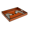 Jonathan Adler Zebra Lacquer Tray In Brown