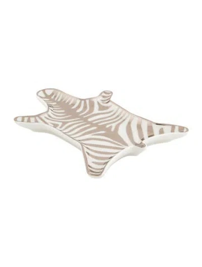 Pre-owned Jonathan Adler Zebra Stacking Dish In White