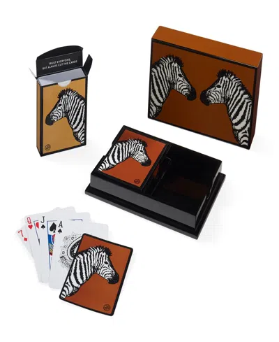 Jonathan Adler Zebras Lacquer Card Set In Multi
