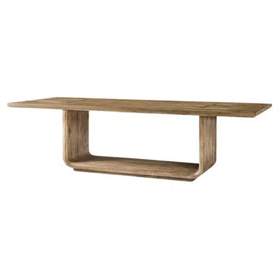 Pre-owned Jonathan Charles 108" Rustic Modern Wood Dining Table In Brown