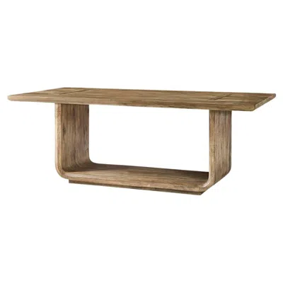 Pre-owned Jonathan Charles 86" Rustic Modern Wood Dining Table In Brown