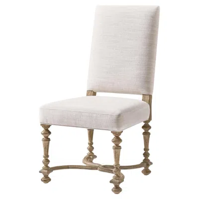 Pre-owned Jonathan Charles Early English Upholstered Side Chair In Brown