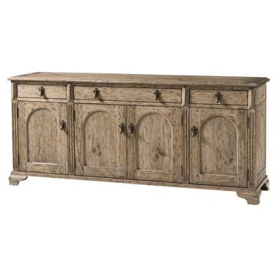 Pre-owned Jonathan Charles French Provincial Arched-door Sideboard In Brown
