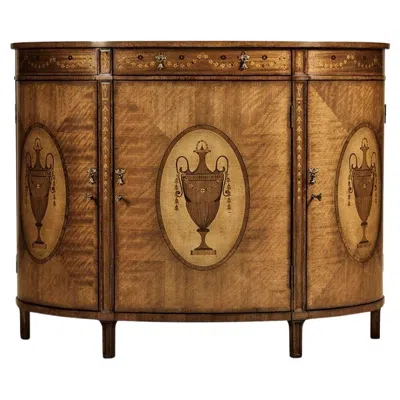 Pre-owned Jonathan Charles George Iii Hepplewhite Demi-lune Cabinet In Brown
