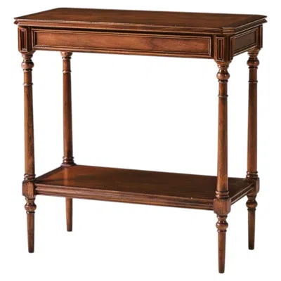 Pre-owned Jonathan Charles Georgian Rectangular Walnut Side Table In Brown