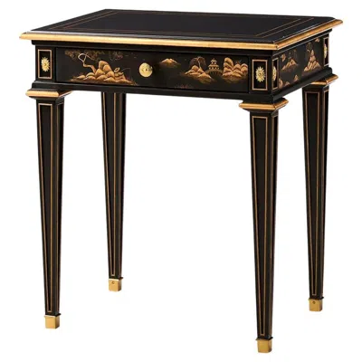 Pre-owned Jonathan Charles Louis Xvi Chinoiserie End Table In Brown