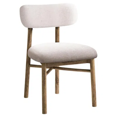 Pre-owned Jonathan Charles Modern Rustic Upholstered Side Chair In Brown