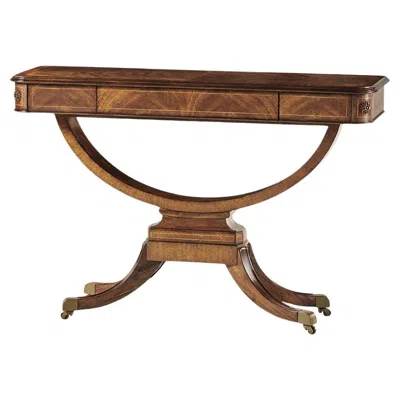 Pre-owned Jonathan Charles Regency Walnut Console Table In Brown