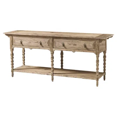 Pre-owned Jonathan Charles Rustic Farmhouse Tapered-leg Console Table In Brown