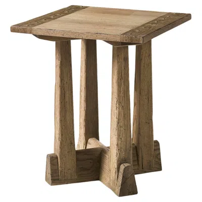 Pre-owned Jonathan Charles Rustic Modern Square Side Table In Brown