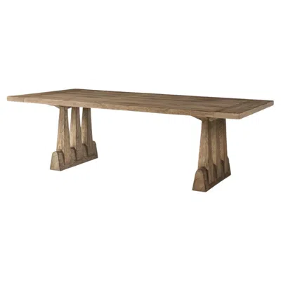Pre-owned Jonathan Charles Rustic Oak Dining Table In Brown