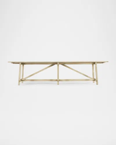 Jonathan Charles Timeless French Laundry Dining Table With 2 Leaves, 125" In Stripped Oak