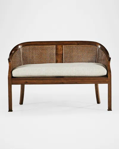 Jonathan Charles Walnut Salon Settee