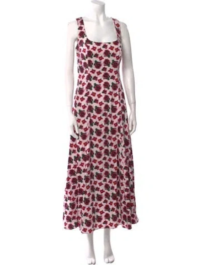 Pre-owned Jonathan Cohen Animal Print Long Dress In Multi