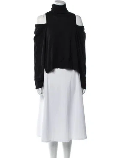 Pre-owned Jonathan Cohen Cashmere Turtleneck Sweater In Black