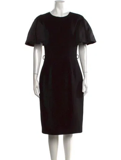 Pre-owned Jonathan Cohen Crew Neck Knee-length Dress In Black