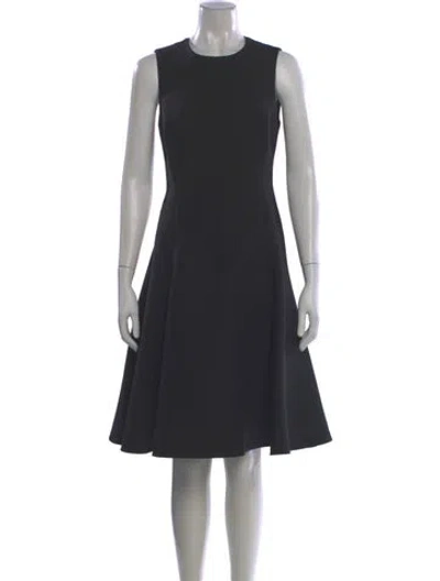 Pre-owned Jonathan Cohen Crew Neck Knee-length Dress In Gray