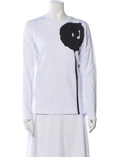 Pre-owned Jonathan Cohen Crew Neck Long Sleeve Sweatshirt W/ Tags In White