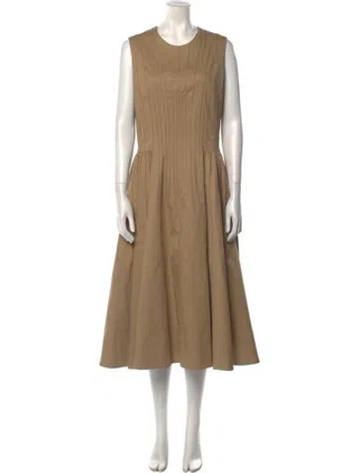 Pre-owned Jonathan Cohen Crew Neck Midi Length Dress W/ Tags In Neutral