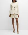 Jonathan Cohen Fitted Jacket With Colorful Thread Detail In White