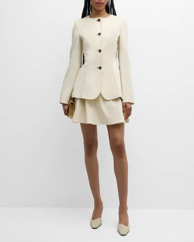 Jonathan Cohen Fitted Jacket With Colorful Thread Detail In White